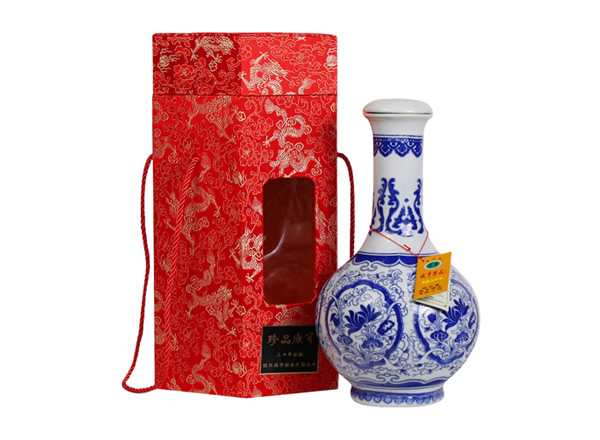 温州咸亨黄酒回收珍品咸亨三十年花雕酒青瓷瓶盒装绍兴黄酒2.5L行情价格